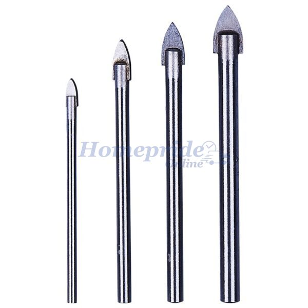 Homepride Online-4 Piece glass and mirror drill bit set
