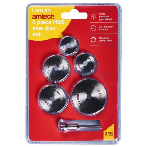 Homepride Online-6 Piece high speed steel (HSS) saw disc set
