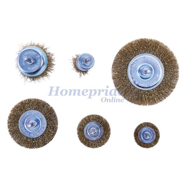 Homepride Online-6 Piece wire wheel brush set