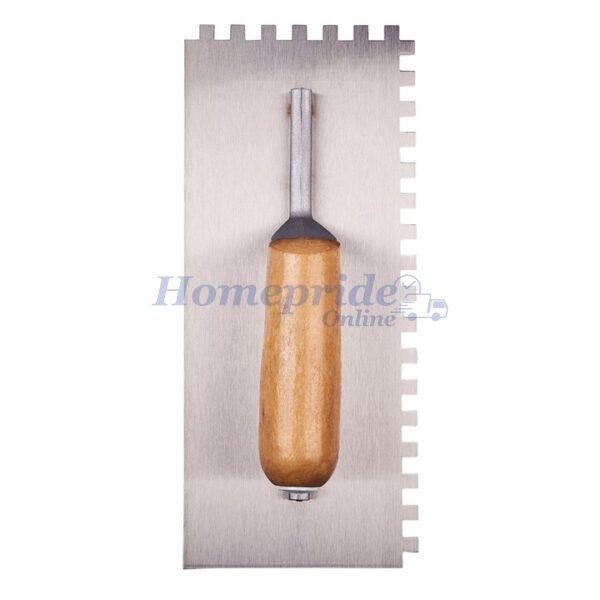 Homepride Online-280mm (11") Notched float trowel with wooden handle