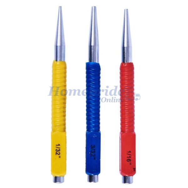 Homepride Online-3 Piece colour coded nail punch set