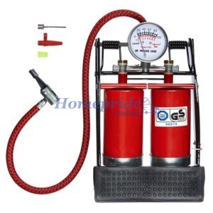 Homepride Online-Double cylinder foot pump with gauge