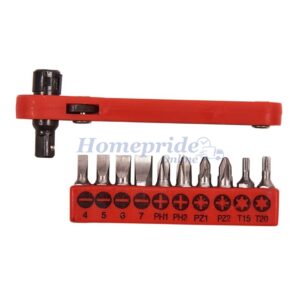 Homepride Online-11 Piece offset ratchet screwdriver set