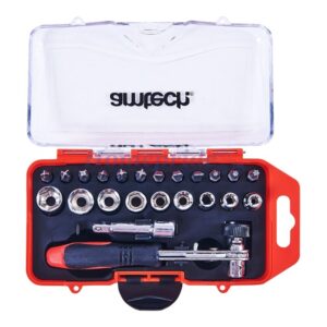 Homepride Online-23 Piece offset ratchet handle, bit and socket set
