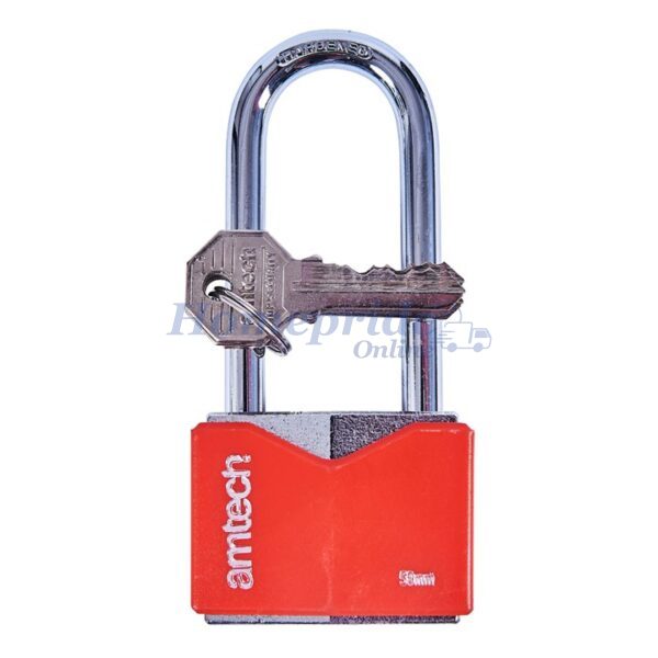 Homepride Online-50mm Long shackle rhombic chrome plated iron padlock