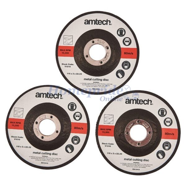 Homepride Online-3 Piece 115mm (4.5") metal cutting disc set