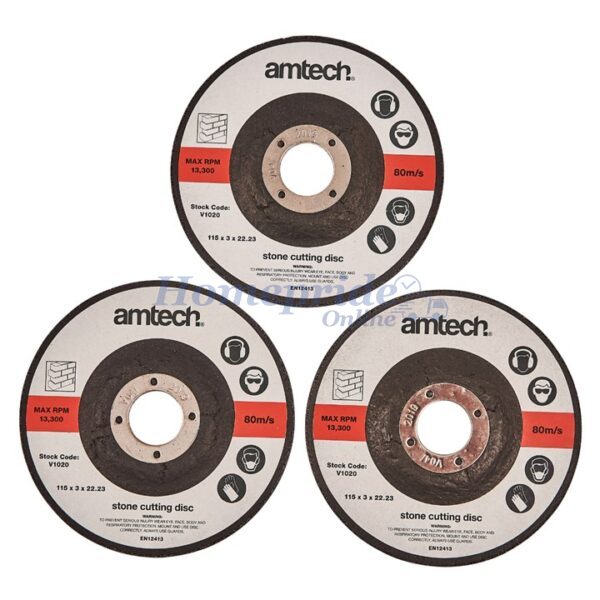 Homepride Online-3 Piece 115mm stone cutting disc set