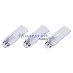 Homepride Online-3 Piece rectangular, removable self-adhesive hook set (2cm x 5cm)