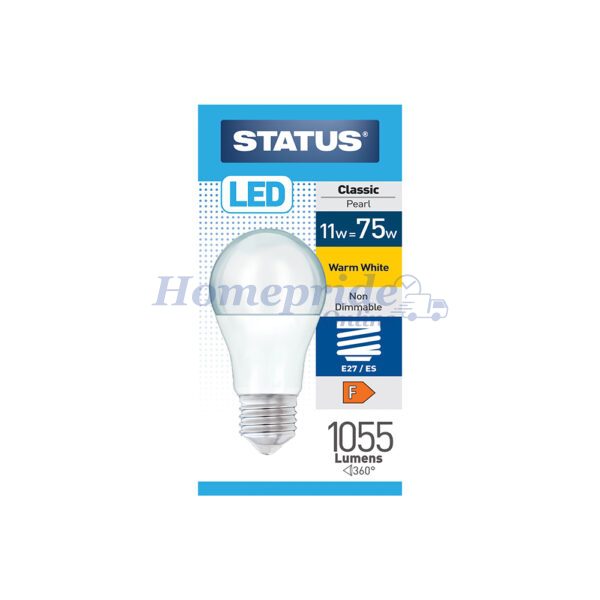 Homepride Online-GLS LED 12W Edison Screw Pearl Boxed
