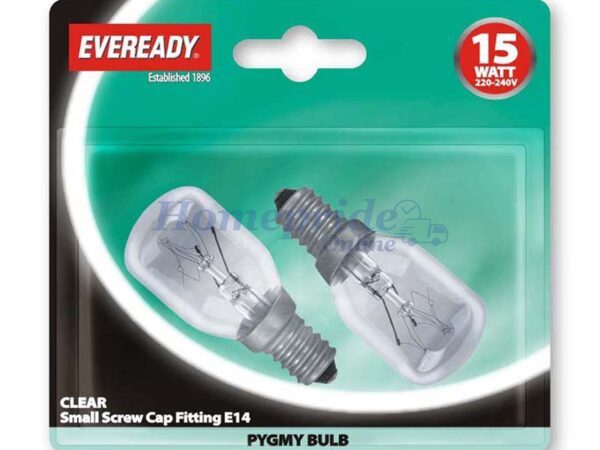Homepride Online-Clear Pygmy 15W Small Edison Screw x 2 Blistered