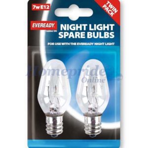 Homepride Online-E12 Night Light Bulb 7W x 2 Blistered
