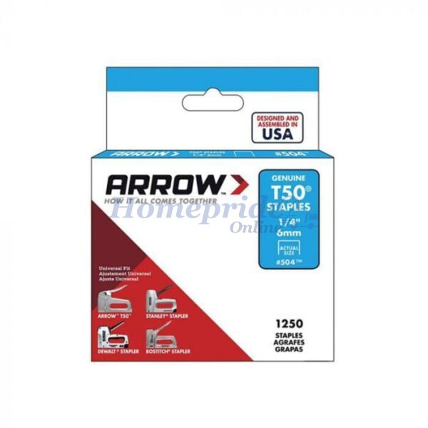 Homepride Online-T-50 Staples 1/4in x 1250