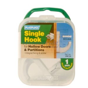 Homepride Online-Hollow Door Hook Single White
