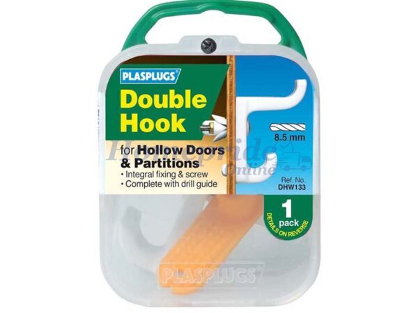 Homepride Online-Hollow Door Hook Double White