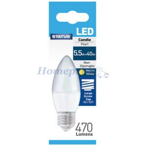 Homepride Online-Candle LED 5W Pearl Edison Screw Warm White