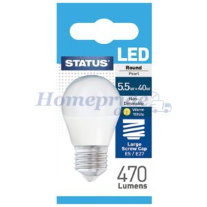 Homepride Online-Round LED 5W Pearl Edison Screw Boxed