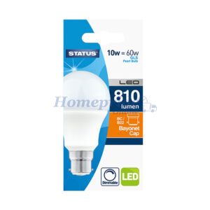 Homepride Online-GLS LED 8.5W Pearl Bayonet Cap Dimmable Warm White Box