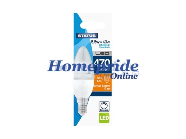 Homepride Online-Candle LED 5.5W Pearl Small Edison Screw Dimmable Boxed