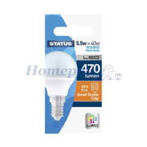 Homepride Online-Round LED 5.5W Pearl Small Edison Screw Dimmable Boxed