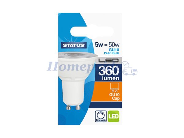 Homepride Online-GU10 LED 4.5W Pearl Dimmable Warm White Boxed