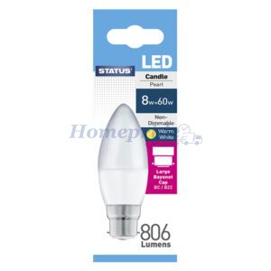 Homepride Online-Candle LED 8W 806Lumens Bayonet Cap Boxed