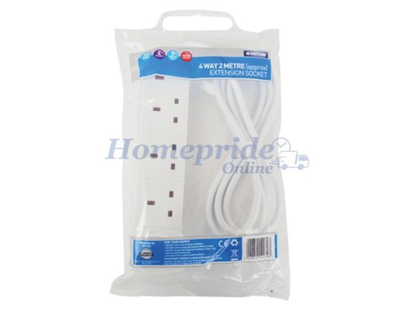 Homepride Online-Extension Socket 4 Way 2 metre With Neon