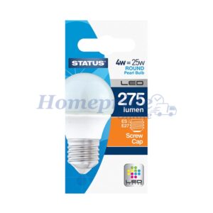 Homepride Online-Round LED 3W 275 Lumen Pearl Edison Screw Warm White