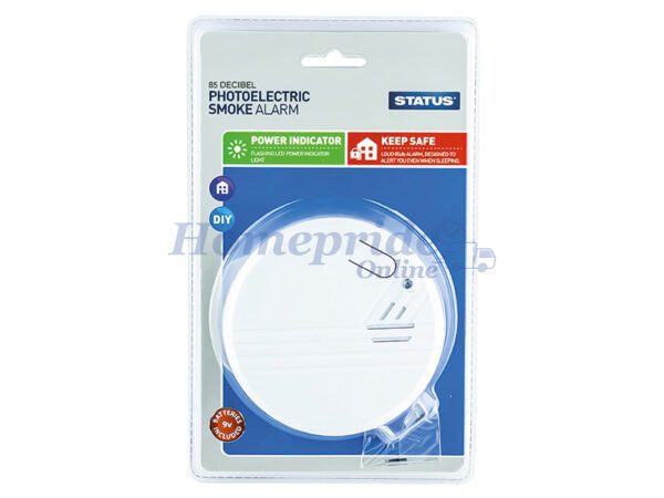 Homepride Online-Photoelectric Smoke Alarm 9V White