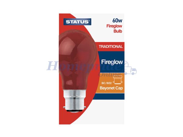 Homepride Online-GLS 60W Fireglow Bayonet Cap