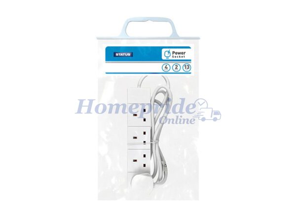 Homepride Online-Extension Socket 4 Way 5m White