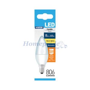 Homepride Online-Dimmable LED Candle 7.5W 806 Lumen Small Edison Screw Pearl Warm White