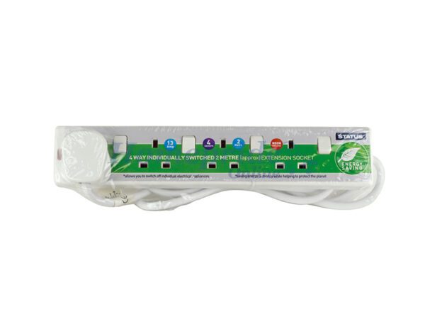 Homepride Online-Extension Socket Switched 4 Way 2m White