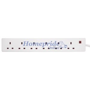 Homepride Online-6 Gang 13A 2 Metre Extension Lead with Power Indicator Light