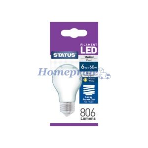 Homepride Online-GLS Filament LED 6W Edison Screw Pearl Boxed