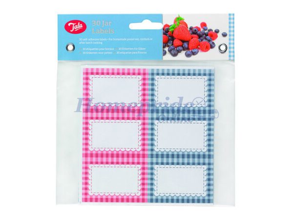 Homepride Online-Gingham Preserving Labels x30