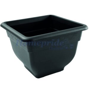 Homepride Online-Bell Pot Planter Square Slate 37cm