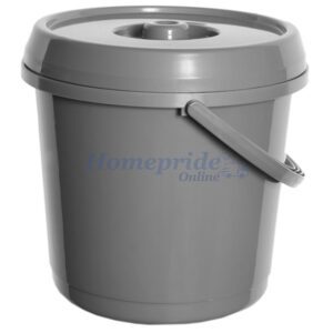 Homepride Online-Bucket With Lid Silver 14L