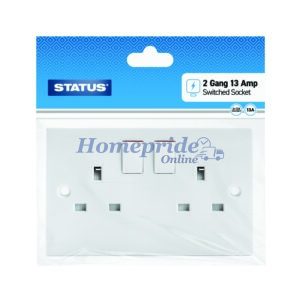 Homepride Online-Switched Wall Socket 2 Gang 13 Amp