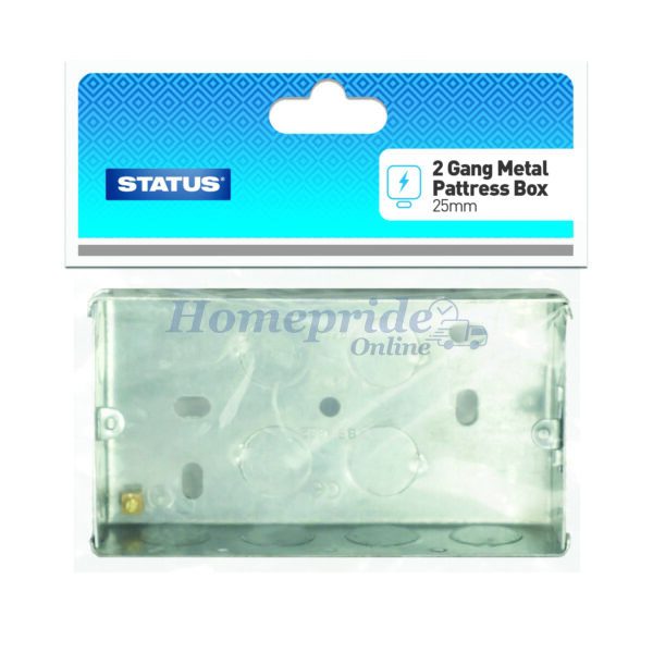 Homepride Online-2 Gang Metal Pattress Box 25mm
