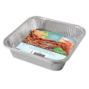Homepride Online-3 Pack of 8inch Square Foil Roasting Trays