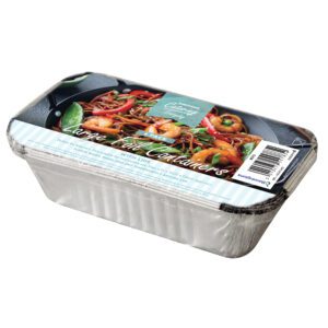 Homepride Online-6 Pack of Large Foil Food Containers with Lids
