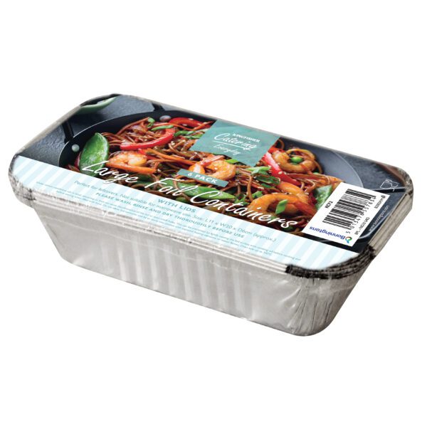 Homepride Online-6 Pack of Large Foil Food Containers with Lids