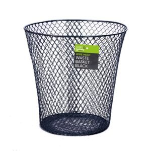 Homepride Online-BRIGHT & HOMELY WASTE PAPER BIN WIRE MESH BLACK