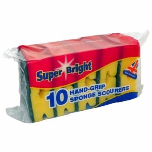 Homepride Online-SUPERBRIGHT SPONGE GRIP10 SCOURER PK12