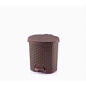 Homepride Online-HOBBY RATTAN PEDAL BIN 5.5LTR ASSORTED