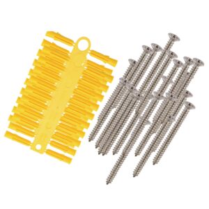 Homepride Online-Screw & Wall Plug Kit 1" x No.6 Yellow PK20
