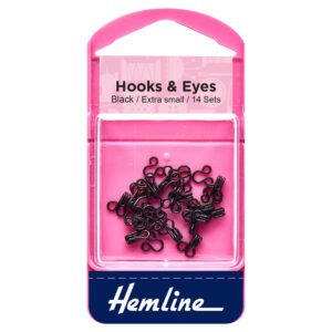 Homepride Online-Black Hook and Eyes - Size 0