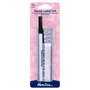 Homepride Online-Name Label Kit: Iron on tape with Pen and Stencil