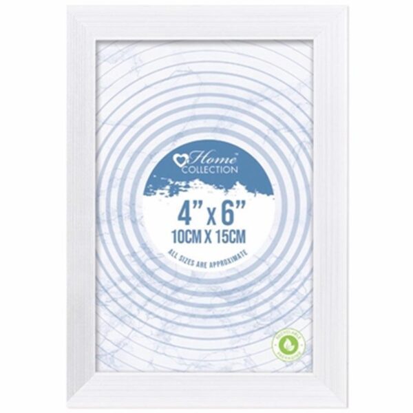 Homepride Online-Home Collection 4"×6"(10cm×15cm) white picture frame
