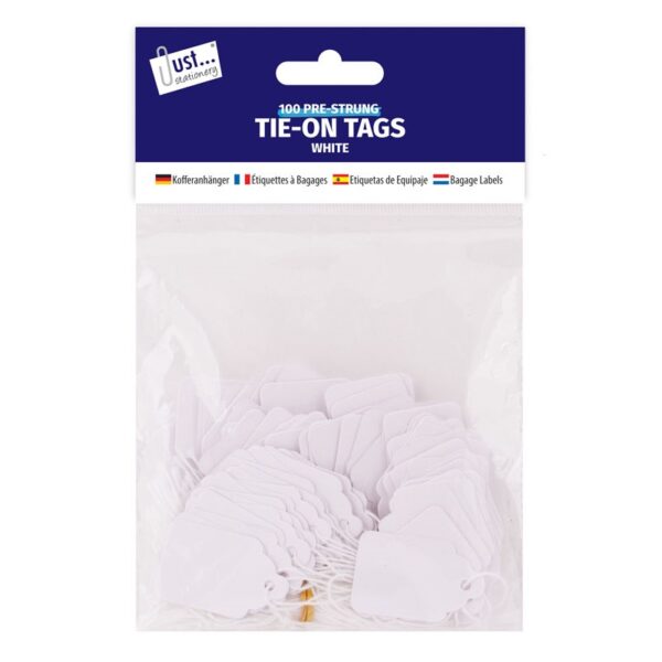 Homepride Online-JUST STAATIONERY 100 PRE - STRUNG TIE - ON TAGS